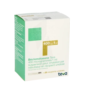 Beclometasone Teva 400 Microgrammes/1 Ml, Suspension Pour Inhalation Par Nébuliseur En Récipient Unidose