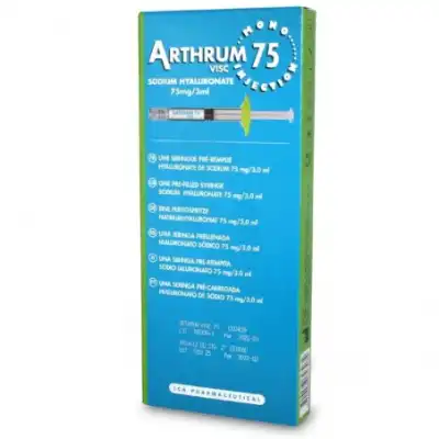 Arthrum Visco-élastique 75 Solution Injectable Seringue/3ml Avec Aiguille à Pessac