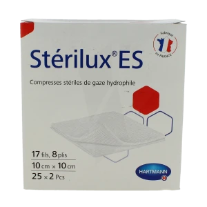 Sterilux Es Compr Gaze Stérile 10x10cm 25sach/2