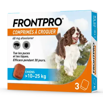 Frontpro 68 mg Comprimés à croquer pour Chien 10-25kg Plq/3