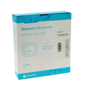 Biatain Sili Lite Pansement Hydr Alv 5 X 5 Cm Boîte De 5