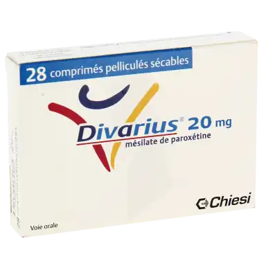DIVARIUS 20 mg, comprimé pelliculé sécable