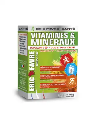 Eric Favre Vitamines & Minéraux 30 Comprimés à Beaujeu-Saint-Vallier-Pierrejux-et-Quitteur