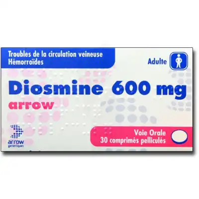 Diosmine Arrow 600 Mg, Comprimé Pelliculé à Libourne