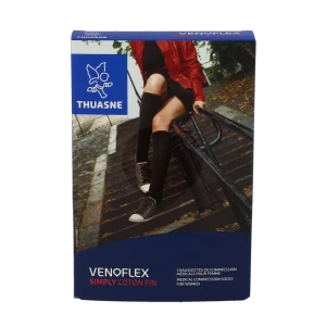 Thuasne Venoflex Simply 2 Chaussette Coton Fin Femme Beige Naturel T2n