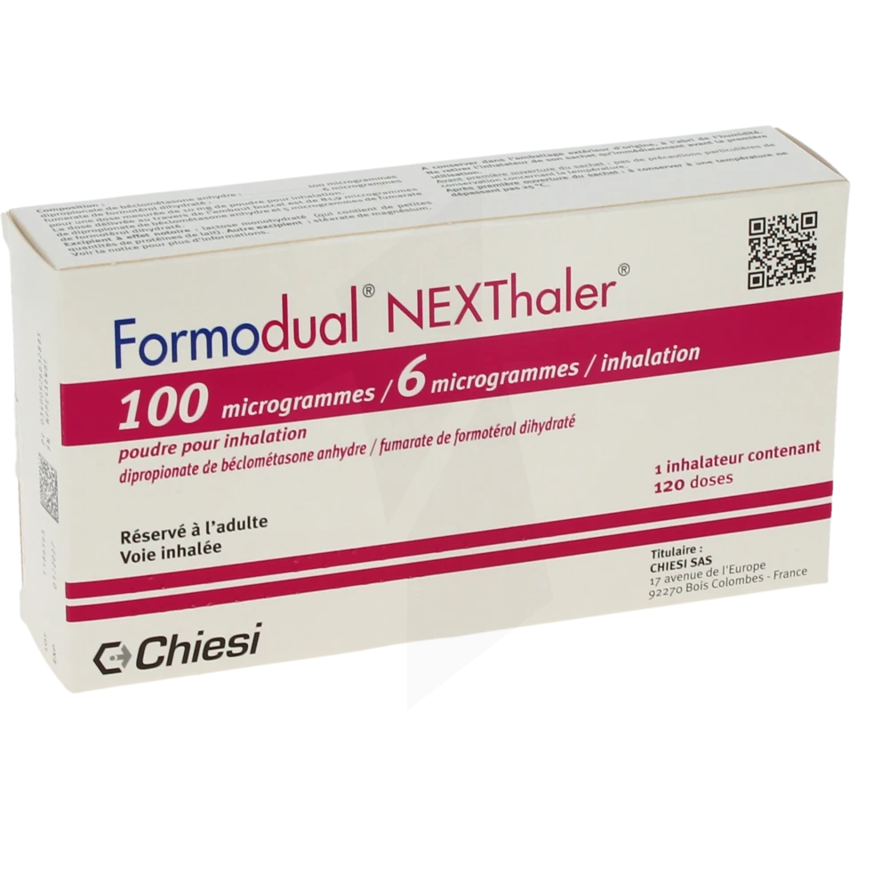 Formodual Nexthaler 100 Microgrammes/6 Microgrammes Par Inhalation, Poudre Pour Inhalation