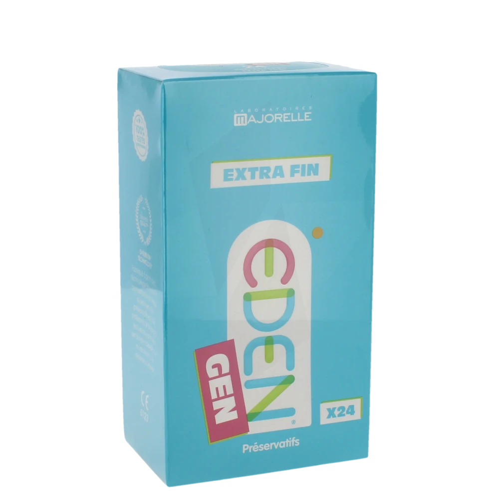Eden Gen Préservatif Extra Fin Latex Lubrifié B/24