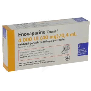 Enoxaparine Crusia 4 000 Ui (40 Mg)/0,4 Ml, Solution Injectable En Seringue Préremplie