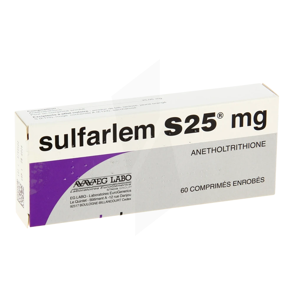Sulfarlem S 25 Mg, Comprimé Enrobé