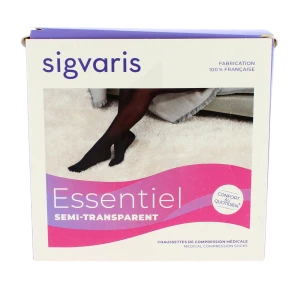 Sigvaris Essentiel Diaphane Semi-transparent Chaussette Classe 2 Femme Epice Long M