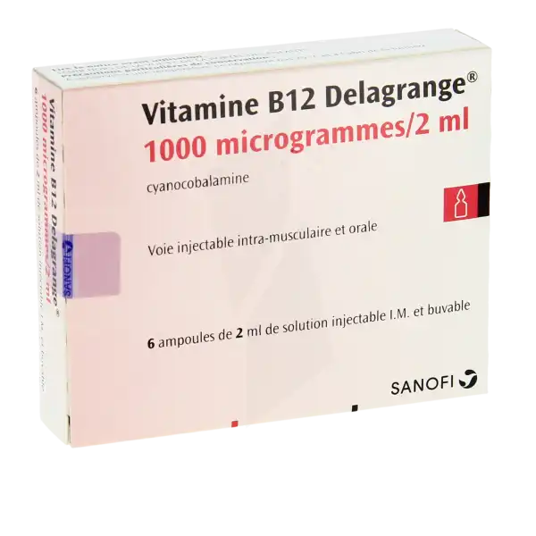 Vitamine B12 Delagrange 1000 Microgrammes/2 Ml, Solution Injectable (im) Et Buvable