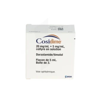 Cosidime 20 Mg/ml + 5 Mg/ml, Collyre En Solution