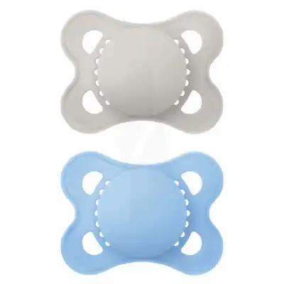 Mam Couleurs Et Nature Sucette Silicone 2-6mois Unie B/2+boite StÉrilisation à PODENSAC