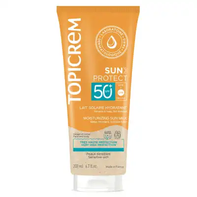 Topicrem Sun Protect Spf50+ Lait Solaire Hydratant T/50ml à LIEUSAINT