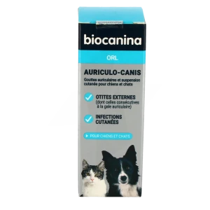 Biocanina Auriculo-canis Solution Auriculaire Et Cutanée Fl Compte-gouttes/20ml