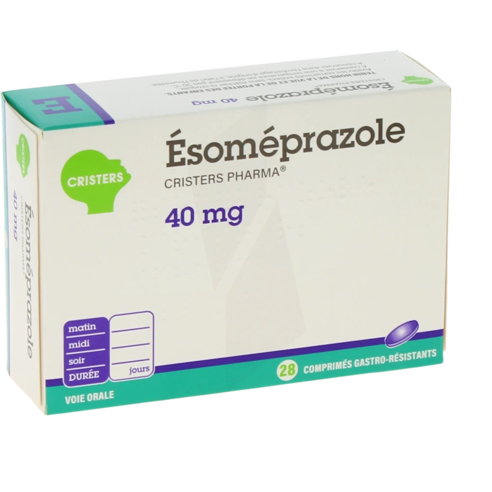 Esomeprazole Cristers Pharma 40 Mg, Comprimé Gastro-résistant