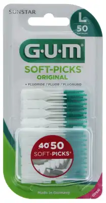 Gum Soft Picks Original Pointe Souple Fluorée Interdentaire Large B/50 à La-Mure