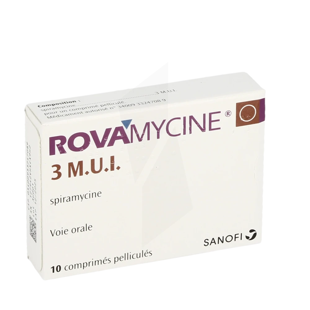 Rovamycine 3 Millions Ui, Comprimé Pelliculé