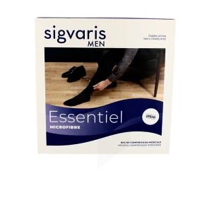 Sigvaris Essentiel Microfibre 2 Bas Homme Po Noir Mn