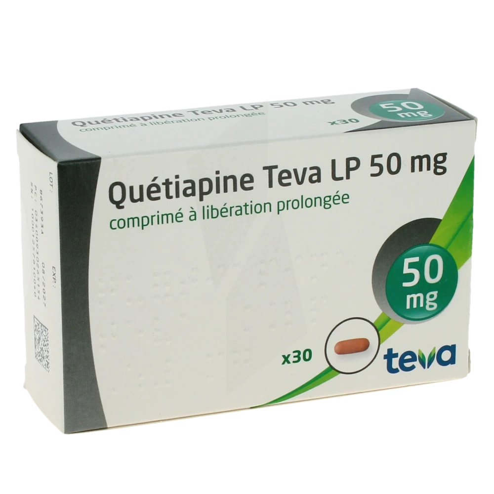 Quetiapine Teva Lp 50 Mg, Comprimé à Libération Prolongée