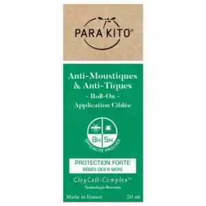 Para'kito Anti-moustiques & Anti-tiques Lot Protection Forte Roll-on/20ml à Plaisir