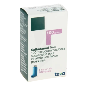 Salbutamol Teva 100 Microgrammes/dose, Suspension Pour Inhalation En Flacon Pressurisé