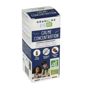 Granions Kid Bio Calme Concentration Solution Buvable Fl/125ml à La Garenne-Colombes