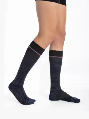 Sigvaris Styles Marinière Chaussette Classe 2 Homme Marine/noir Normal Xl à ODOS