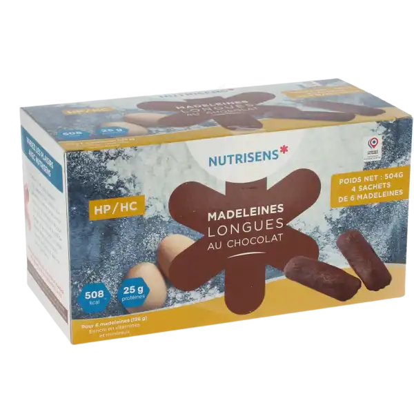 Nutrisens Madeleines Hp/hc Nutriment Chocolat 4sachets/6