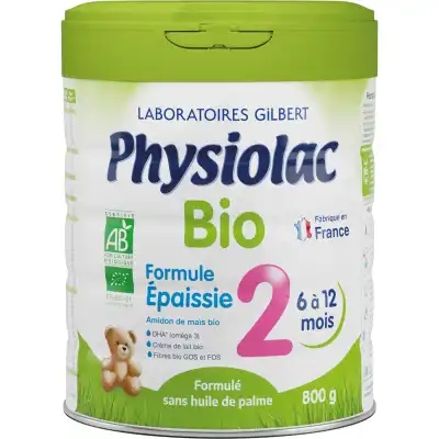 Physiolac Bio 2 Epaissie Lait Pdre B/800g à Angers