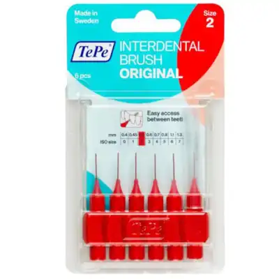 Tepe Brossette Inter-dentaire Rouge 0,5mm Blister/6 à VITRE