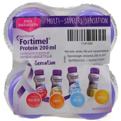 Fortimel Protein Sensation Nutriment Multi Saveurs 4 Bouteilles/200ml à Villeneuve-d'Ascq