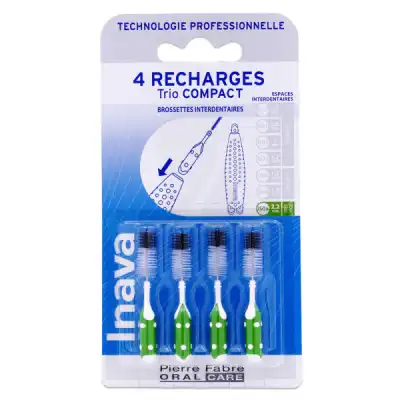 Inava Trio Compact Brossette Recharge Vert B/6 à CHAMPAGNOLE