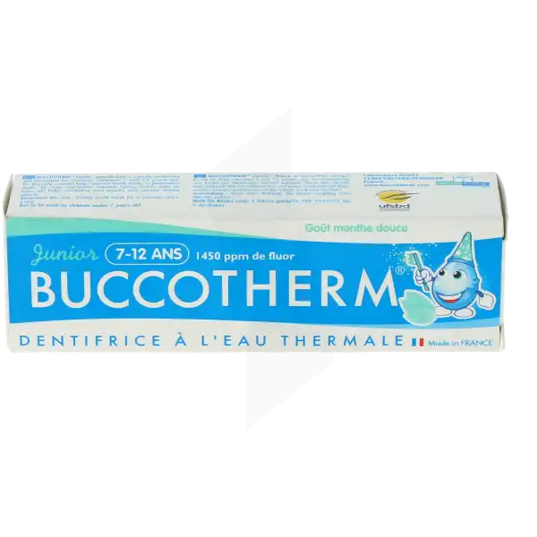 Buccotherm Gel Dentifrice Junior 7/12 Ans Goût Menthe Douce Tube 50ml