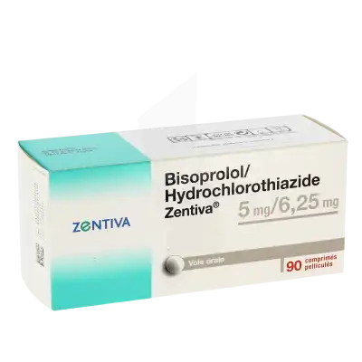Bisoprolol/hydrochlorothiazide Zentiva 5 Mg/6,25 Mg, Comprimé Pelliculé à Casteljaloux