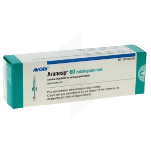 Aranesp 60 Microgrammes, Solution Injectable En Seringue Préremplie