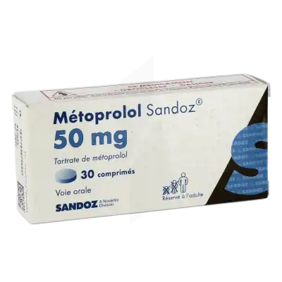 Metoprolol Sandoz 50 Mg, Comprimé à FLEURANCE