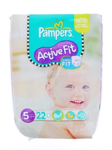 Pampers Couches Active Fit Taille 5 11-25 Kg X 22