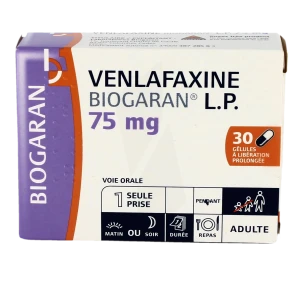 Venlafaxine Biogaran Lp 75 Mg, Gélule à Libération Prolongée