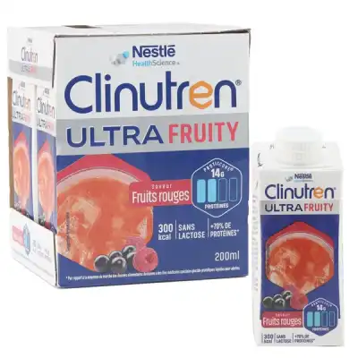 Clinutren Ultra Fruity Nutriment Fruits Rouges 4briquettes/200ml à Les Salles-du-Gardon