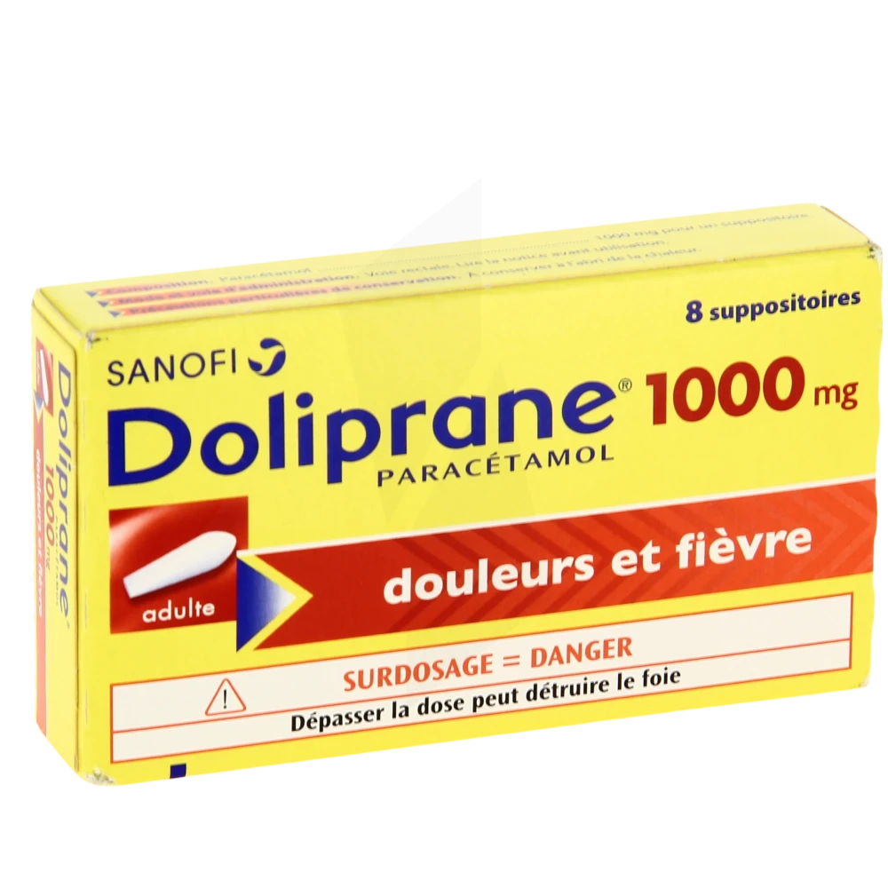 Doliprane Adultes 1000 Mg, Suppositoire
