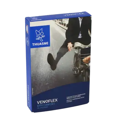 Thuasne Venoflex City 2 Chaussette Fil D'écosse Confort Homme Pied Fermé Noir T5n+ à VITROLLES