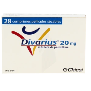 Divarius 20 Mg, Comprimé Pelliculé Sécable
