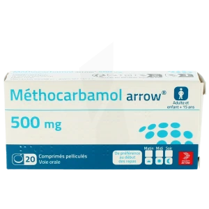 Methocarbamol Arrow 500 Mg Cpr Pell Plq/20