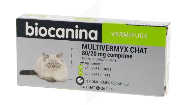 Biocanina Multivermyx Comprimés Vermifuge Chat B/2