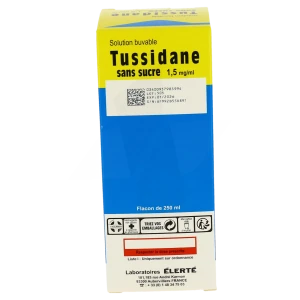 Tussidane 1,5 Mg/ml Sans Sucre, Solution Buvable édulcorée Au Maltitol Liquide Et à La Saccharine Sodique