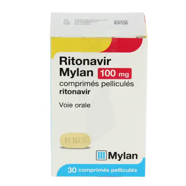 Ritonavir Mylan 100 Mg, Comprimé Pelliculé