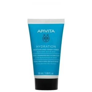Apivita - Holistic Hair Care Mini Après-shampoing Hydratant Pour Tous Types De Cheveux Avec Acide Hyaluronique & Aloès 75ml