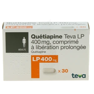 Quetiapine Teva Lp 400 Mg, Comprimé à Libération Prolongée