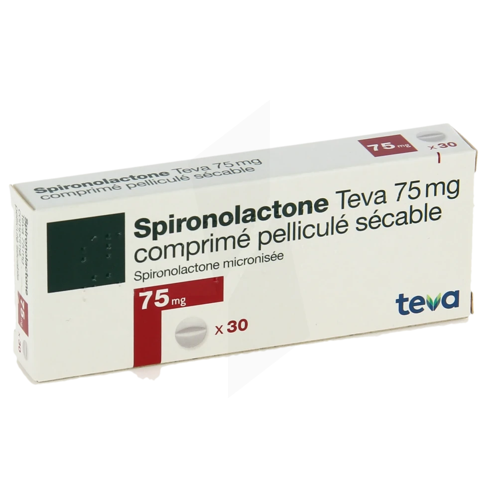 Spironolactone Teva 75 Mg, Comprimé Pelliculé Sécable